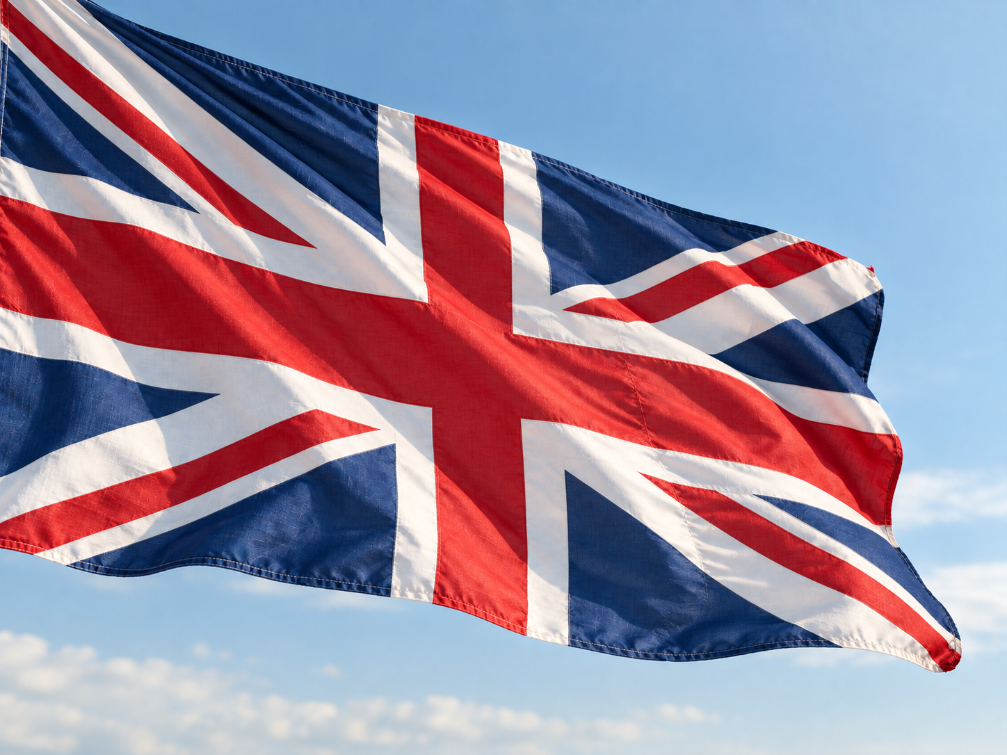 United Kingdom flag in the breeze