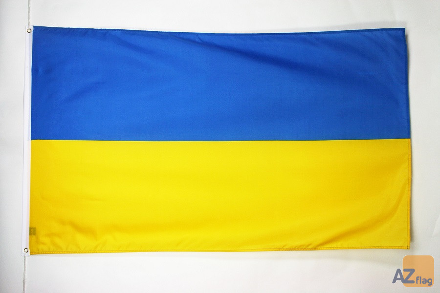 DRAPEAU UKRAINE 150x90cm - DRAPEAU UKRAINIEN 90 x 150 cm Polyester léger