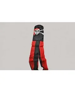 DRAPEAU MANCHE A AIR PIRATE FOULARD ROUGE 150cm - WINDSOCK CORSAIRE AVEC BANDANA 150 cm