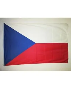 DRAPEAU RÉPUBLIQUE TCHÈQUE 150x90cm oeillets - DRAPEAU TCHÈQUE 90 x 150 cm Spécial Extérieur - DRAPEAUX
