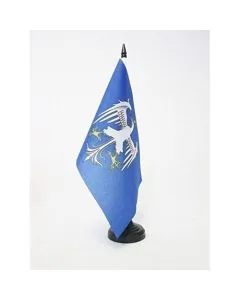 DRAPEAU DE TABLE DUCHÍ? DE MODÍ?NE AVANT 1830 21x14cm - PETIT DRAPEAUX DE BUREAU ITALIEN ANCIEN - ITALIE 14 x 21 cm
