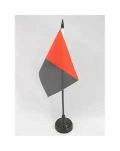 DRAPEAU DE TABLE ANARCHO-SYNDICALISME 15x10cm - PETIT DRAPEAUX DE BUREAU ANARCHIQUE - ANARCHIE 10 x 15 cm