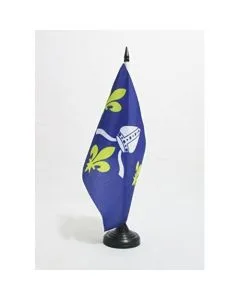 DRAPEAU DE TABLE COMTÍ? DE SAINTONGE 21x14cm - PETIT DRAPEAUX DE BUREAU DE SAINTONGE 14 x 21 cm