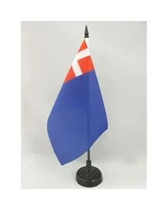DRAPEAU DE TABLE ROYAUME DE SARDAIGNE 1720-1861 21x14cm - PETIT DRAPEAUX DE BUREAU DE SARDE - PIÉMONT-SARDAIGNE 14 x 21 cm