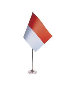 DRAPEAU DE TABLE prestige INDONÉSIE 22x15cm en SATIN - GRAND DRAPEAUX DE BUREAU INDONÉSIEN 15 x 22 cm