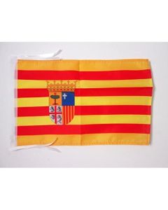 DRAPEAU ARAGON 45x30cm - PAVILLON ARAGONAIS - ARAGON - ESPAGNE 30 x 45 cm haute qualité