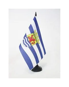 DRAPEAU DE TABLE PROVINCE DE ZÍ?LANDE 21x14cm - PETIT DRAPEAUX DE BUREAU ZEELAND AUX PAYS-BAS 14 x 21 cm