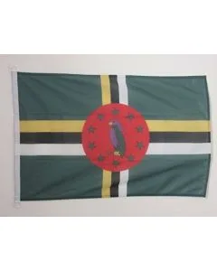 DRAPEAU DOMINIQUE 150x90cm - DRAPEAU DOMINIQUAIS 90 x 150 cm Spécial Extérieur - DRAPEAUX