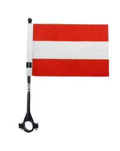 DRAPEAU DE VELO AUTRICHE 21x14cm - PETIT BIKE FLAG AUTRICHIEN 14 x 21 cm