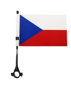 DRAPEAU DE VELO RÉPUBLIQUE TCHÈQUE 21x14cm - PETIT BIKE FLAG TCHÈQUE 14 x 21 cm