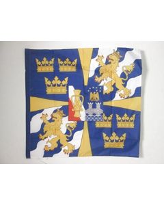 DRAPEAU ETENDARD ROYAL DE SUÍ?DE 90x90cm - DRAPEAU ROI SUÍ?DOIS 90 x 90 cm Fourreau pour hampe