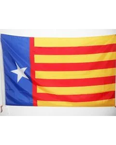 DRAPEAU VALENCE INDÍ?PENDENTISTE 150x90cm - DRAPEAU SENYERA VALENCIA - COMMUNAUTÍ? VALENCIENNE 90 x 150 cm Fourreau pour hampe