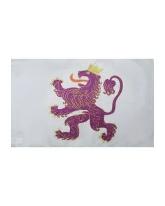 DRAPEAU ROYAUME DE LEÍ?N 910-1230 150x90cm - DRAPEAU MONARCHIE ESPAGNOLE - ESPAGNE 90 x 150 cm Fourreau pour hampe