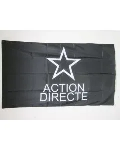 DRAPEAU ACTION DIRECTE 150x90cm - DRAPEAU ANARCHO-COMMUNISTE 90 x 150 cm Fourreau pour hampe