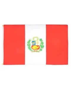 DRAPEAU PÉROU 150x90cm - DRAPEAU PÉRUVIEN 90 x 150 cm - DRAPEAUX