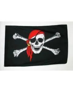DRAPEAU PIRATE TÊTE DE MORT 150x90cm - DRAPEAU CORSAIRE 90 x 150 cm - DRAPEAUX