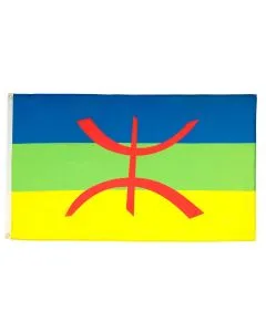 DRAPEAU KABYLIE 150x90cm - DRAPEAU KABYLE - ALGÉRIE BERBÈRE 90 x 150 cm - DRAPEAUX