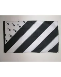 DRAPEAU BRETAGNE BIG GWENN HA DU 150x90cm - DRAPEAU BRETON 90 x 150 cm - DRAPEAUX
