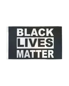 DRAPEAU BLACK LIVES MATTER 150x90cm - DRAPEAU LES VIES DES NOIRS COMPTENT 90 x 150 cm - DRAPEAUX