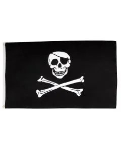 DRAPEAU PIRATE TÊTE DE MORT 150x90cm - DRAPEAU CORSAIRE 90 x 150 cm - DRAPEAUX