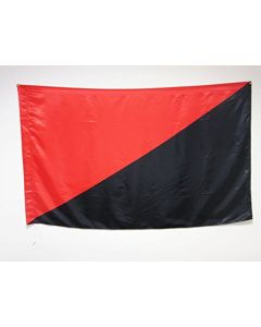 DRAPEAU ANARCHO-SYNDICALISME 150x90cm en SATIN - DRAPEAU ANARCHIQUE - ANARCHIE 90 x 150 cm Fourreau pour hampe