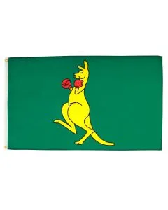 DRAPEAU BOXING KANGOUROU 250x150cm - GRAND DRAPEAU BOXING KANGAROO - AUSTRALIE 150 x 250 cm