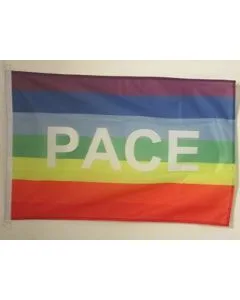 DRAPEAU PAIX 150x90cm - DRAPEAU ARC-EN-CIEL - PEACE RAINBOW 90 x 150 cm Spécial Extérieur - DRAPEAUX