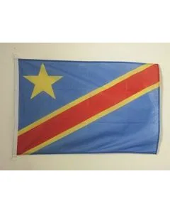 DRAPEAU RÍ?PUBLIQUE DÍ?MOCRATIQUE DU CONGO 90x60cm - DRAPEAU CONGOLAIS 60 x 90 cm Spécial Extérieur - DRAPEAUX