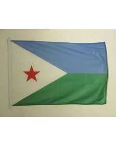 DRAPEAU DJIBOUTI 90x60cm - DRAPEAU DJIBOUTIEN 60 x 90 cm Spécial Extérieur - DRAPEAUX