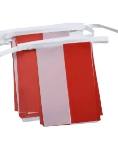 GUIRLANDE 6 mètres 20 DRAPEAUX MONACO 21x15 cm - DRAPEAU MONÉGASQUE 15 x 21 cm