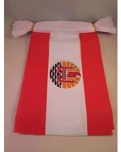 GUIRLANDE 6 mètres 20 DRAPEAUX POLYNÉSIE FRANÇAISE 21x15 cm - DRAPEAU POLYNÉSIEN 15 x 21 cm