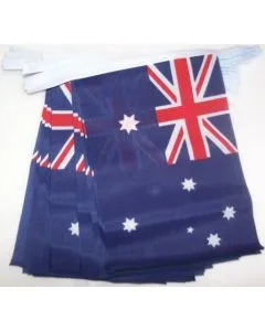GUIRLANDE 4 mètres 20 DRAPEAUX AUSTRALIE 15x10 cm - DRAPEAU AUSTRALIEN 10 x 15 cm