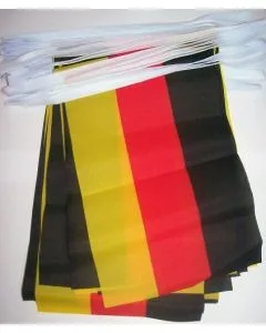 GUIRLANDE 4 mètres 20 DRAPEAUX ALLEMAGNE 15x10 cm - DRAPEAU ALLEMAND 10 x 15 cm