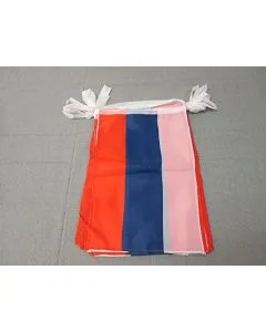 GUIRLANDE 12 mètres 20 DRAPEAUX RUSSIE 45x30 cm - DRAPEAU RUSSE 30 x 45 cm