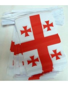 Guirlande 12 mètres 20 Drapeaux Géorgie 45x30 cm - Drapeau géorgien 30 x 45 cm