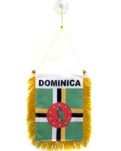FANION DOMINIQUE 15x10cm - Mini drapeau DOMINIQUAIS 10 x 15 cm spécial voiture - Bannière