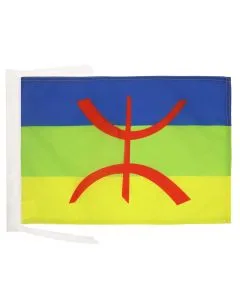 DRAPEAU KABYLIE 45x30cm - PAVILLON KABYLE - ALGÉRIE BERBÈRE 30 x 45 cm haute qualité