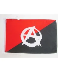 DRAPEAU ANARCHO-SYNDICALISME SYMBOLE 45x30cm - PAVILLON ANARCHIQUE - ANARCHIE 30 x 45 cm haute qualité