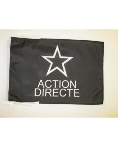 DRAPEAU ACTION DIRECTE 45x30cm - PAVILLON ANARCHO-COMMUNISTE 30 x 45 cm haute qualité