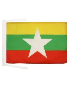 DRAPEAU BIRMANIE 45x30cm - PAVILLON BIRMAN 30 x 45 cm haute qualité