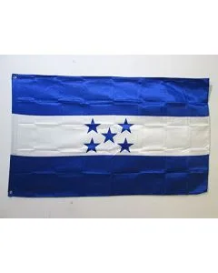 DRAPEAU HONDURAS 150x90cm en SATIN - DRAPEAU HONDURIEN 90 x 150 cm