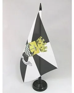 DRAPEAU DE TABLE LISBONNE 21x14cm - PETIT DRAPEAUX DE BUREAU VILLE DE LISBOA - PORTUGAL 14 x 21 cm