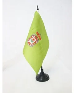 DRAPEAU DE TABLE PROVINCE DE GRENADE 21x14cm - PETIT DRAPEAUX DE BUREAU GRANADA EN ANDALOUSIE 14 x 21 cm