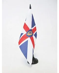 DRAPEAU DE TABLE COMMONWEALTH 1658-1660 21x14cm - PETIT DRAPEAUX DE BUREAU ANCIEN DU ROYAUME-UNI 14 x 21 cm