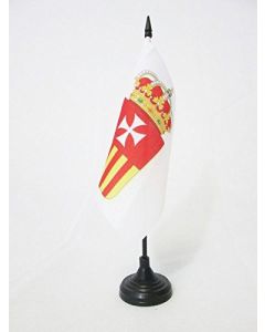 DRAPEAU DE TABLE ORDRE DES MERCÍ?DAIRES 15x15cm - PETIT DRAPEAUX DE BUREAU NOTRE-DAME-DE-LA-MERCI 15 x 15 cm