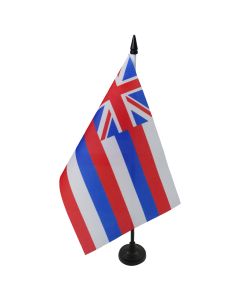 DRAPEAU DE TABLE HAWAII 21x14cm - PETIT DRAPEAUX DE BUREAU HAWAIIEN - ETAT AMÉRICAIN - USA - ETATS-UNIS 14 x 21 cm