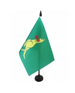 DRAPEAU DE TABLE BOXING KANGOUROU 21x14cm - PETIT DRAPEAUX DE BUREAU BOXING KANGAROO - AUSTRALIE 14 x 21 cm