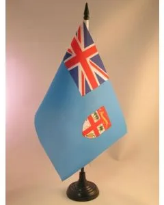 DRAPEAU DE TABLE FIDJI 21x14cm - PETIT DRAPEAUX DE BUREAU FIDJIEN 14 x 21 cm