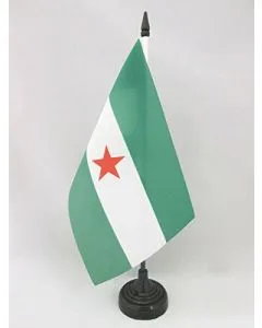 DRAPEAU DE TABLE ANDALOUSIE ARBONAIDA 21x14cm - PETIT DRAPEAUX DE BUREAU ANDALOUS INDÉPENDENTISTE 14 x 21 cm