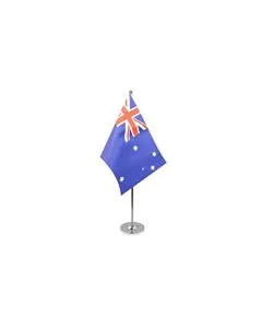 DRAPEAU DE TABLE prestige AUSTRALIE 22x15cm en SATIN - GRAND DRAPEAUX DE BUREAU AUSTRALIEN 15 x 22 cm